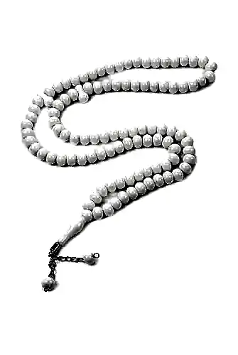 10 Adet 99lu Namaz Tesbihi 10mm Hac Umre Hediyelik - Beyaz - ihvanonline (1)