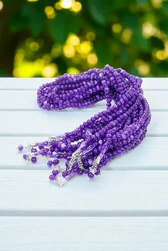 10 Adet 99lu Namaz Tesbihi 10mm Hac Umre Hediyelik - Mor - ihvanonline (1)