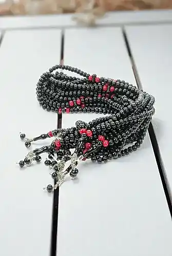 10 Adet 99lu Namaz Tesbihi 10mm Hac Umre Hediyelik - Siyah - ihvanonline (1)