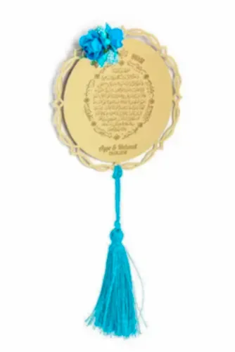 10 Adet Hediyelik Aynalı Pleksi Mıknatıslı Dolap Süsü Bereket Duası 