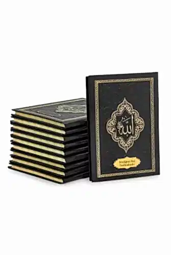 10 Adet İsme Özel Kabartmalı Yaldızlı Deri Ciltli Yasini Şerif Kitabı - Çanta Boy – 128 Sayfa - Siyah - 4