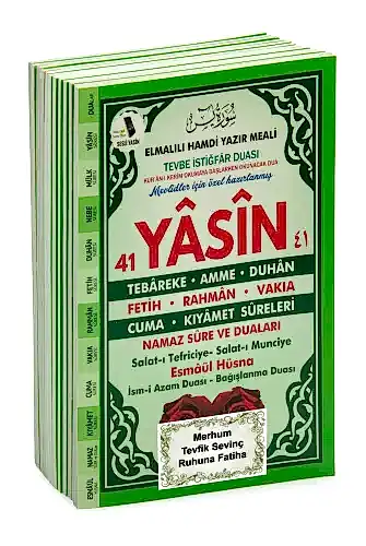 10 Adet Türkçe Mealli Orta Boy 80 Sayfa 41 Yasin - Yeşil Renk - Furkan Neşriyat (1)