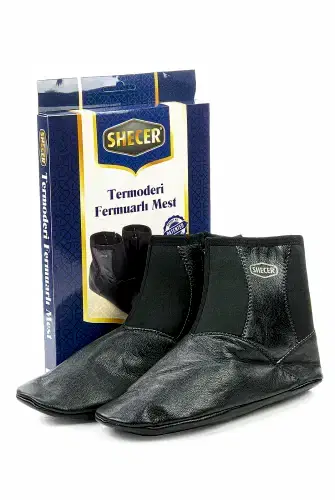 %100 Doğal Termo Deri Fermuarlı Mest Çorap – Patentli, Rahat, Ayağı Terletmez - 1