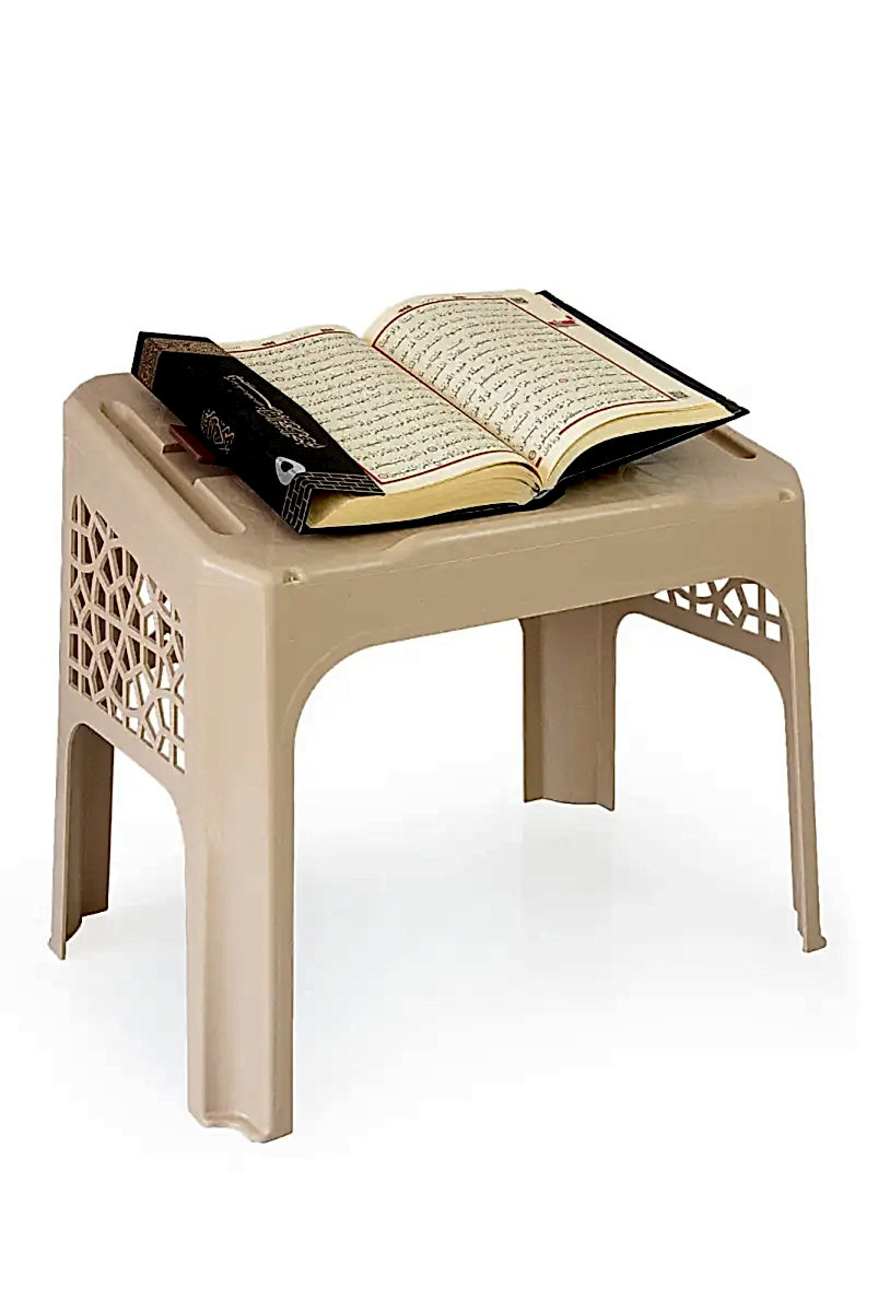 12 Adet Cami ve Kuran Kursları için Takke Hediyeli Plastik Rahle Masası - 5