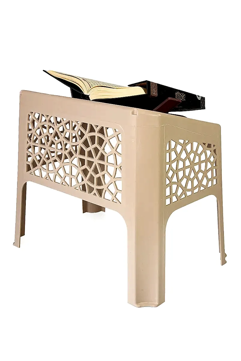 12 Adet Cami ve Kuran Kursları için Takke Hediyeli Plastik Rahle Masası - 6