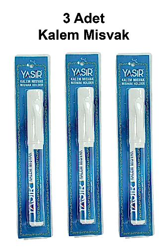 3 Adet Kalem Kaplı Doğal Misvak – Vakumlu, Taşınabilir ve Hijyenik - 1