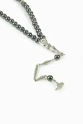 33lü Gri Doğal Hematit Taşı Tesbih - ihvanonline (1)