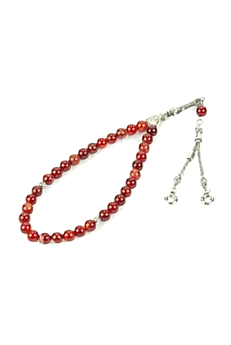  33lü Turuncu Doğal Akik Taşı Tesbih - ihvanonline (1)