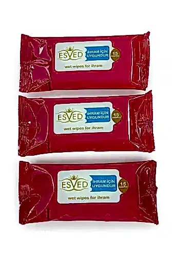 3lü Hac ve Umre İçin Kokusuz İhram Islak Mendil - 1