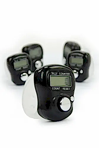 5 Adet Dijital Zikirmatik Sayaç Tesbih Siyah 