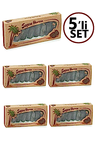 5 li Paket Hediyelik Özel Kutulu Hurma, İftarlık İkramlık Medine Mebrum Hurması 