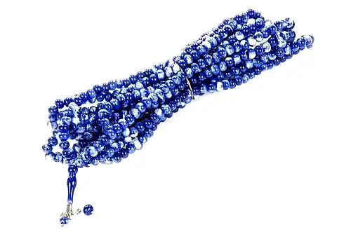 500 lü Tesbih - Lacivert-Beyaz (Adet) 