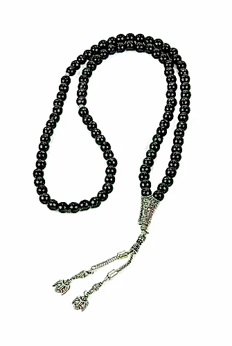 99lu Siyah Doğal Akik Taşı Tesbih - ihvanonline (1)