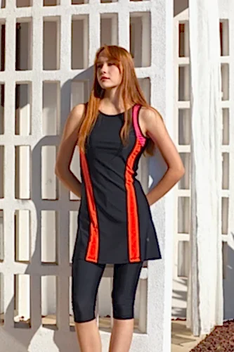 Adasea Mıa Kolsuz Yarı Kapalı Tesettür Mayo 1617-25 Siyah - Adasea (1)