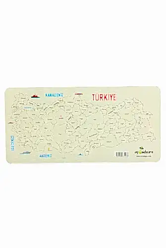 Ahşap Türkiye İller Haritası Yapboz - Eğitici Çocuk Yapbozu - 1