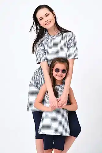 Alfasa 23150 Desenli Sıfır Kol Lacivert Çocuk Mayo - 1