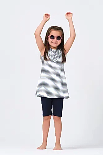 Alfasa 23150 Desenli Sıfır Kol Lacivert Çocuk Mayo - Alfasa (1)