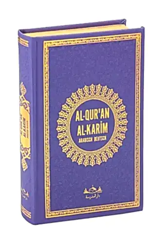 Almanca Mealli Hafız Boy Termo Deri Kuranı Kerim - Mor - 1