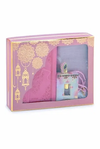 Anneler Gününe Özel Kuranı Kerim Şal Tesbih Esans Zikirmatik İsimli Seccade Seti - ihvanonline (1)