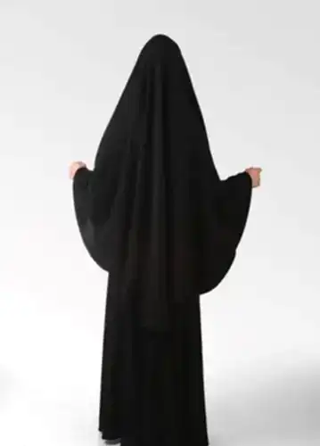 Çarşaf İpek 2 Parça Peçeli Sultanbaş - İhvan (1)