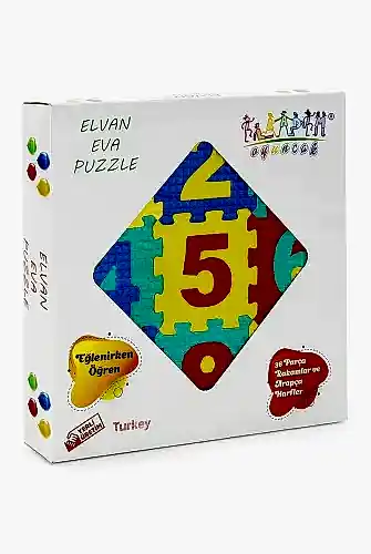 Arapça Harfler Ve Türkçe Rakamlar Kutu Puzzle Yapboz - 1