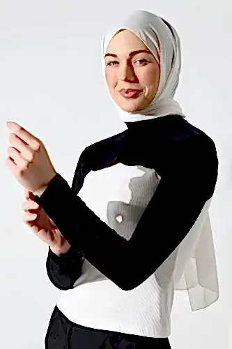 Balıkçı Yaka Tesettür Boyunluklu Kolluk Siyah - ihvanonline (1)