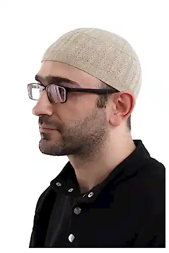 Bambu Namaz Takkesi - Bej - 1