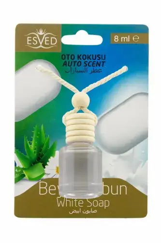 Beyaz Sabun Kokusu 8 Ml Araba Kokusu Cam Şişe 