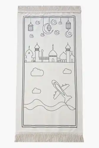 Boyamalı Yıkanabilir Eğitici Dini Oyuncak Çocuk Seccade Seti Mavi - ihvanonline (1)