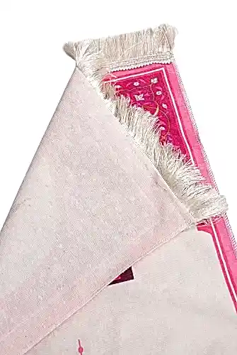 Cami Desenli İsimli Çocuk Seccadesi - İsme Özel Nakışlı - Pembe - ihvanonline (1)