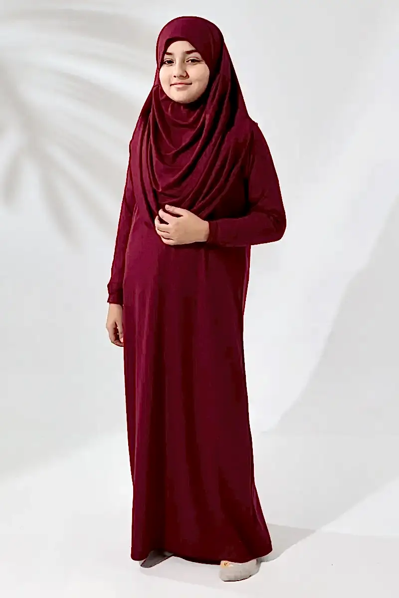 Çantalı Kız Çocuk Namaz Elbisesi, İsimli Seccade, Tesbih ve Namaz Öğreniyorum Kitabı Seti - Fuşya - 3