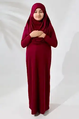 Çantalı Kız Çocuk Namaz Elbisesi, İsimli Seccade, Tesbih ve Namaz Öğreniyorum Kitabı Seti - Fuşya - 4