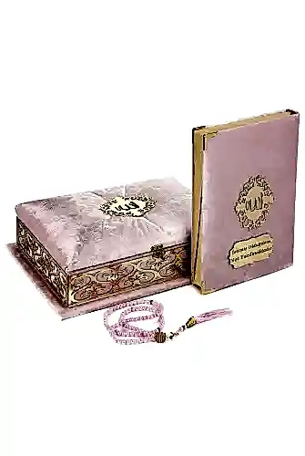 Çeyizlik Kadife Kaplı Süngerli Kutulu Hediyelik Kuranı Kerim Seti - Pembe - 1