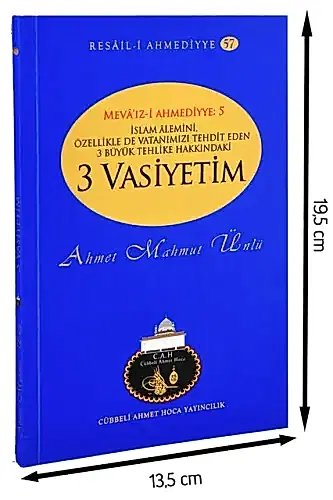 Cübbeli Ahmed Hoca Üç Vasiyetim Kitabı-1190 - 1