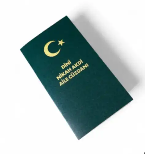 Dini Nikah Akdi Cüzdanı 16 Sayfa, Altın Varak Baskılı Aile Hatıra Cüzdanı Defteri (54 Farzlı) - 5