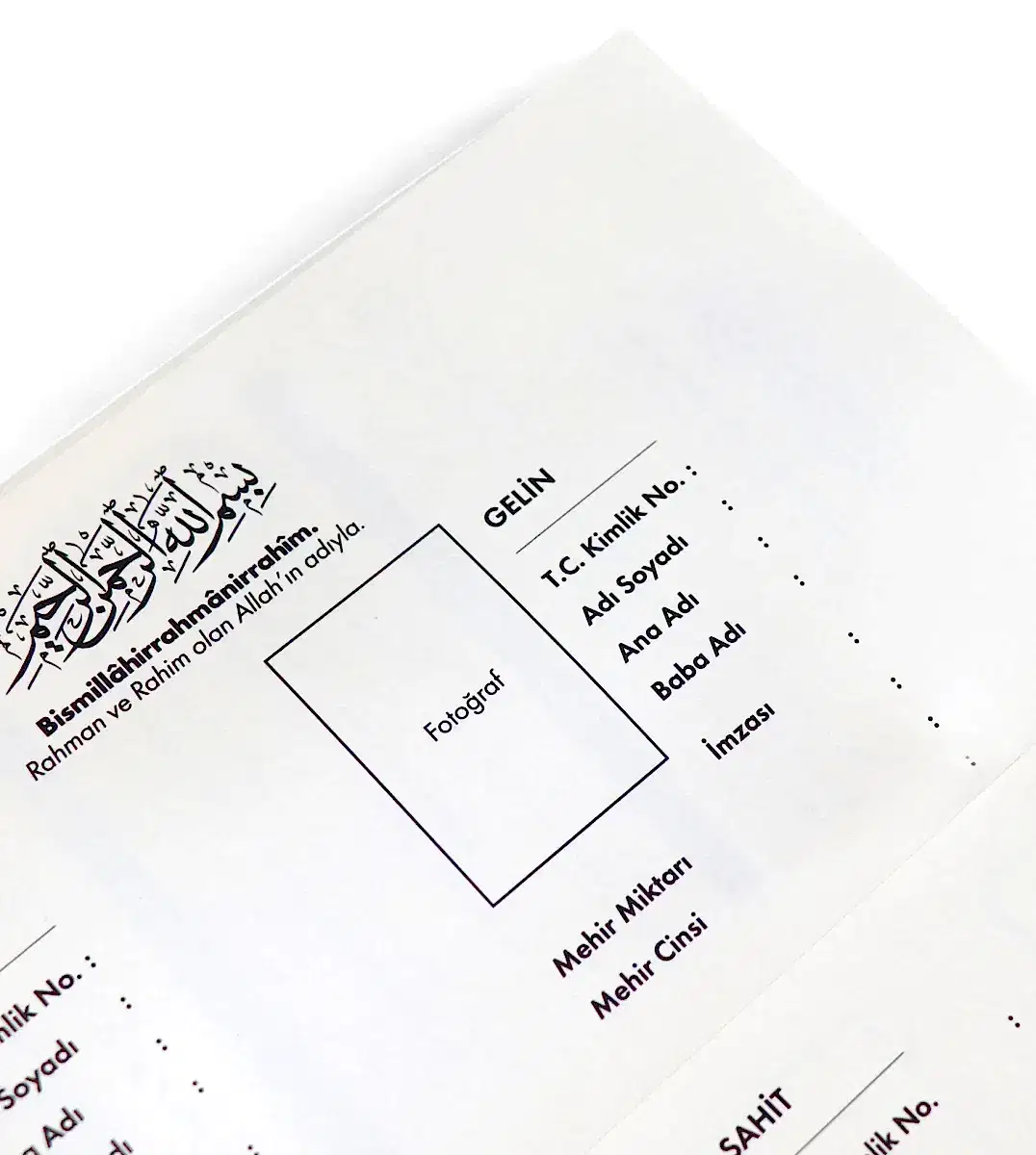 Dini Nikah Akdi Cüzdanı 16 Sayfa, Altın Varak Baskılı Aile Hatıra Cüzdanı Defteri (54 Farzlı) - 6