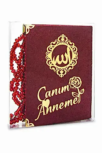 Doğum Günlerine ve Anneler Gününe Özel Çanta Boy Kadife Kaplı Yasin Hediyelik Seti - ihvanonline (1)