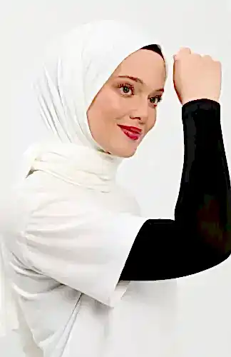 Düz Dikişsiz Pratik Likralı Tesettür Penye Namaz Kolluğu Siyah - ihvanonline (1)