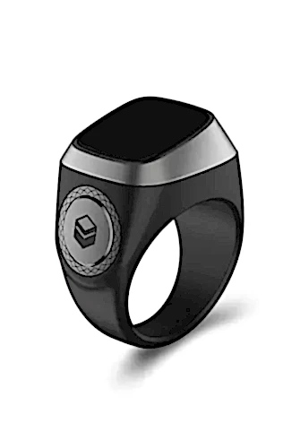 Ezan Okuyan Akıllı Dijital Yüzük Tesbih Zikirmatik Sayaç - Siyah Gri 