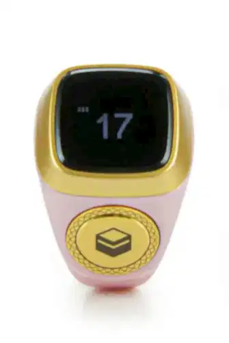 Ezan Okuyan Dijital Yüzük Tesbih Zikirmatik - Pembe - 3