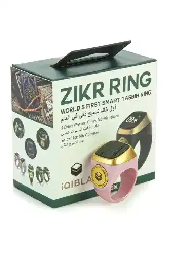 Ezan Okuyan Dijital Yüzük Tesbih Zikirmatik - Pembe - 6