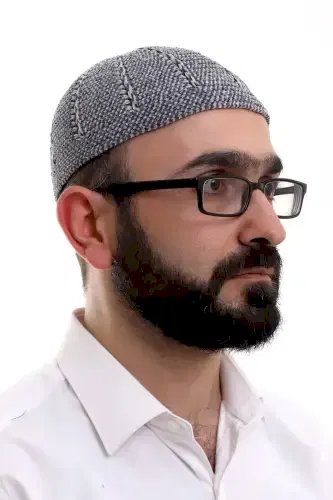 Füme Gri Kışlık Çift Renk Kadife Namaz Takkesi - ihvanonline (1)