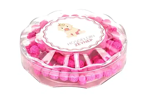 Gül Kokulu Tesbih - Kız Çocuğuna Özel - İsim Baskılı - Bebek Mevlit Hediyeliği - İhvan (1)