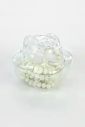 Gül Kutulu Kalp Desenli Gül Kokulu Tesbih - Krem - İhvan (1)