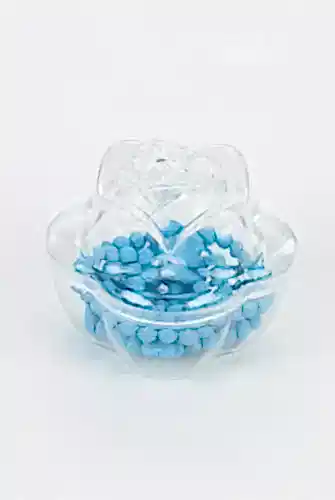 Gül Kutulu Kalp Desenli Gül Kokulu Tesbih - Mavi - İhvan (1)