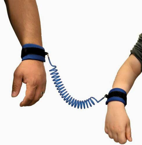 Hac Umre Çocuk Güvenlik Bilekliği Kayıp Önleyici Spiral Kordon - Mavi - ihvanonline