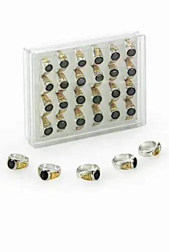 Hac Umre Hediyelik 24 Adet Osmanlı Tuğra Desenli Oval İnce Erkek Yüzük 