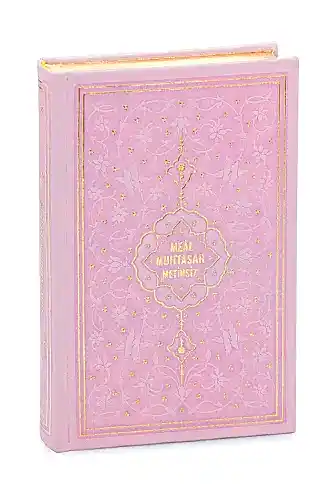 Hafız Boy Termo Deri Kapak Metinsiz Muhtasar Mealli Kuranı Kerim Pembe 