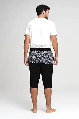 Haşema Arel Uzun Erkek Deniz Şortu HSM-2967 Beyaz Siyah - Haşema (1)