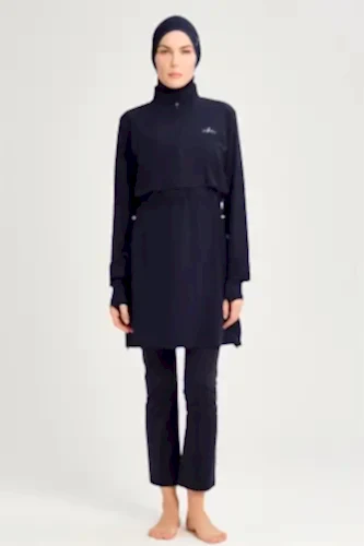 Haşema Esila Tam Kapalı Tesettür Mayo HSM-2934 Lacivert 